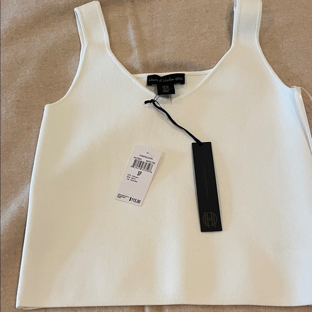 House of Harlow 1960 Cream Compression Top Size Small NWT